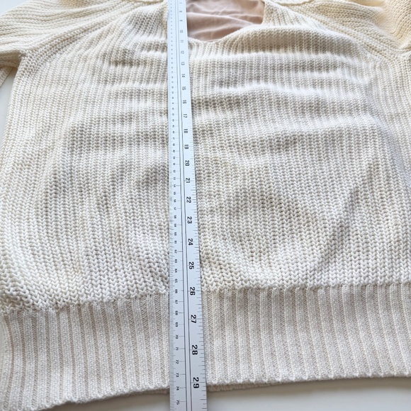 Free People Half Moon Bay Pullover Sweater Ivory Size S - Picture 12 of 13